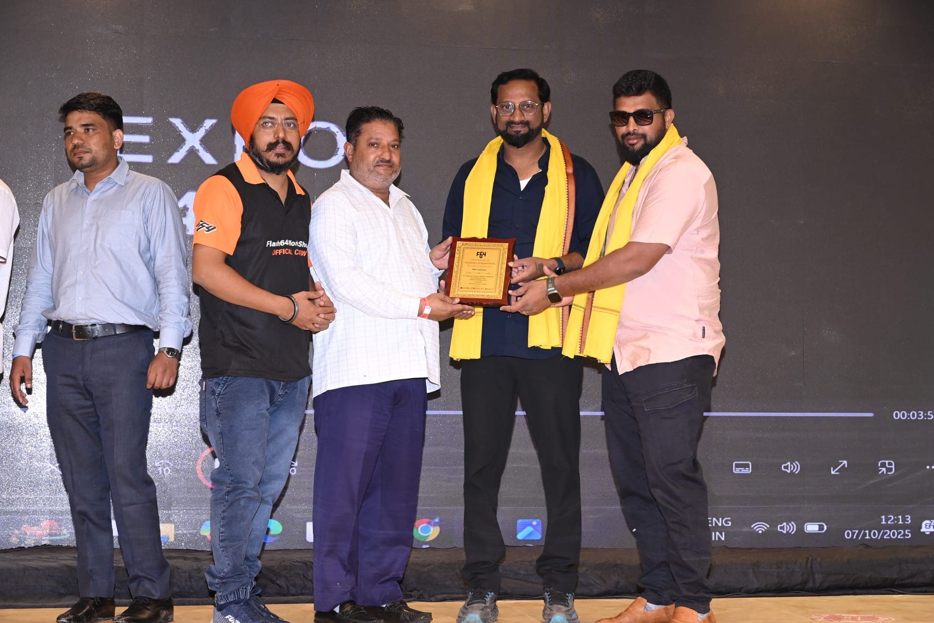 Award ceremony recognition at MBT